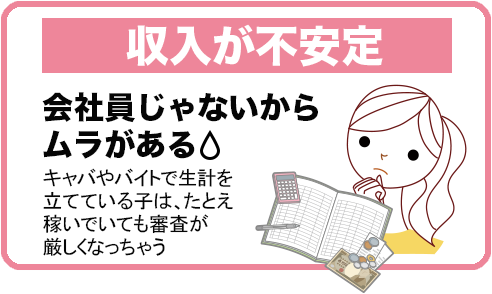 収入が不安定